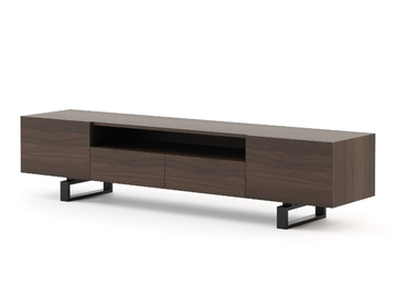 PORTO - Low wooden TV cabinet with doors by Stylish Club - view 2